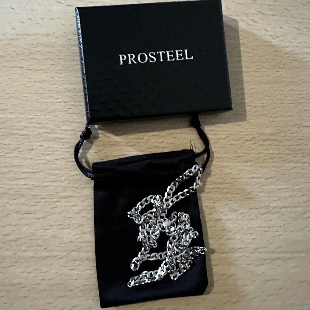 PROSTEEL 5MM Curb Cuban Chain Necklace 22" 316L Stainless Steel streetware - Picture 3 of 8
